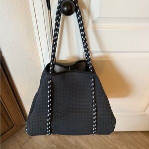 Elegant Black and White Satchel